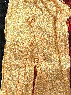 SHEIN Girls Yellow Micro Dot Pajama Bottoms
